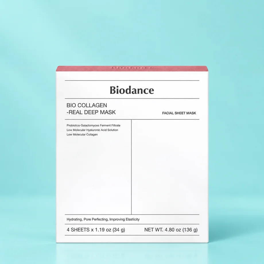 Набор гидрогелевых масок  для упругости кожи BIODANCE, 34 г * 4 шт