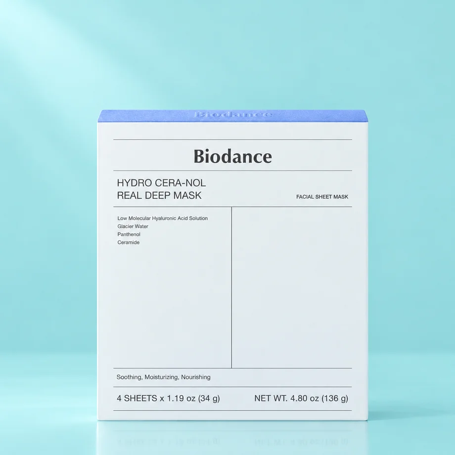 Набор восстанавливающих гидрогелевых масок с керамидами BIODANCE, 34 г * 4 шт