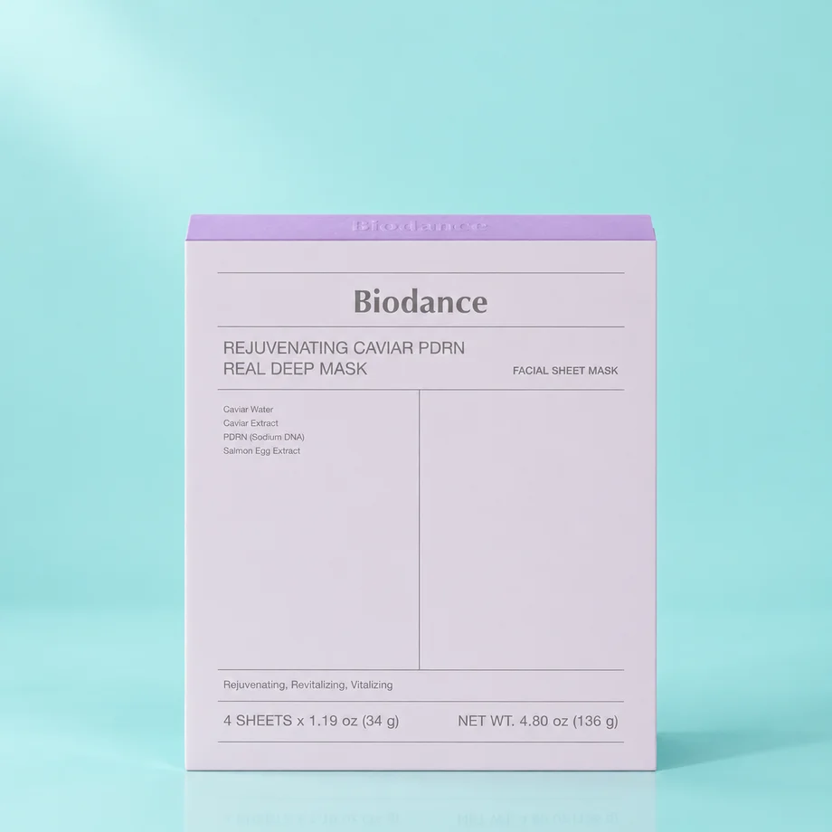Набор гидрогелевых масок с ПДРН и экстрактом икры BIODANCE, 34 г * 4 шт