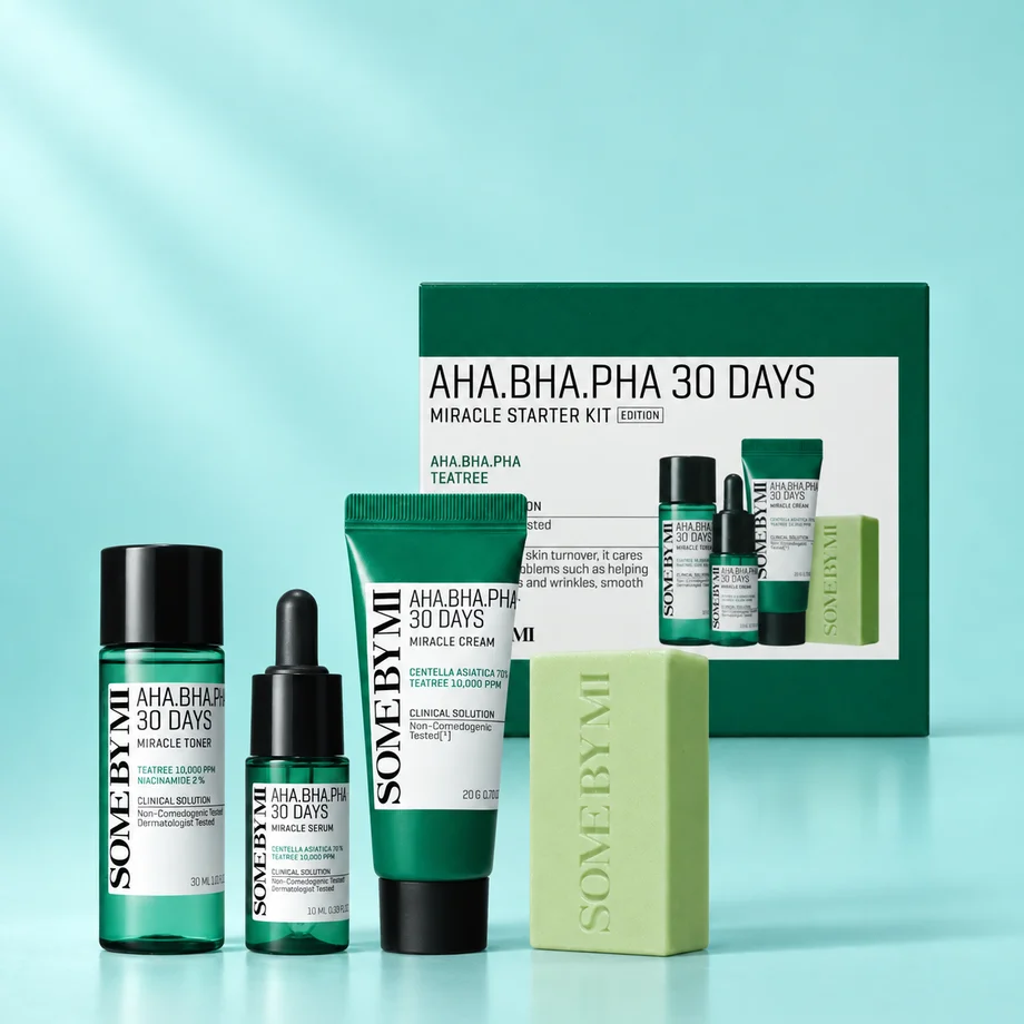 Набор миниатюр для знакомства с кислотами SOME BY MI, 30 г, 30 мл, 10 мл, 20 г