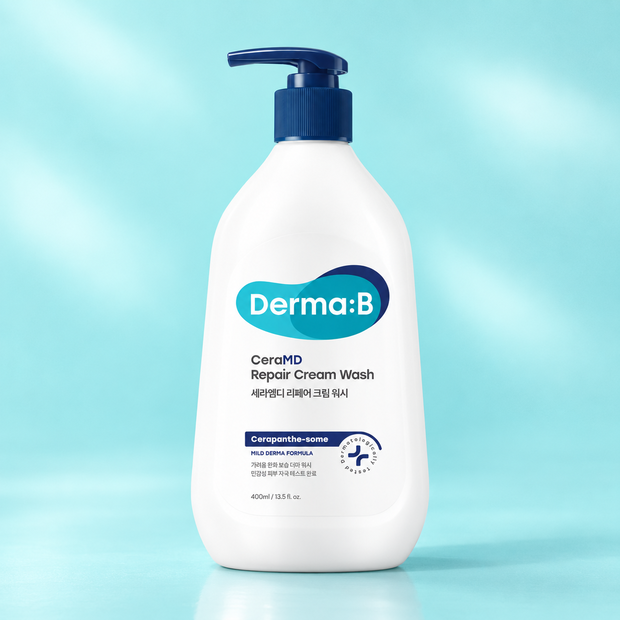 Восстанавливающий крем-гель для душа с керамидами Derma:B, 400 мл