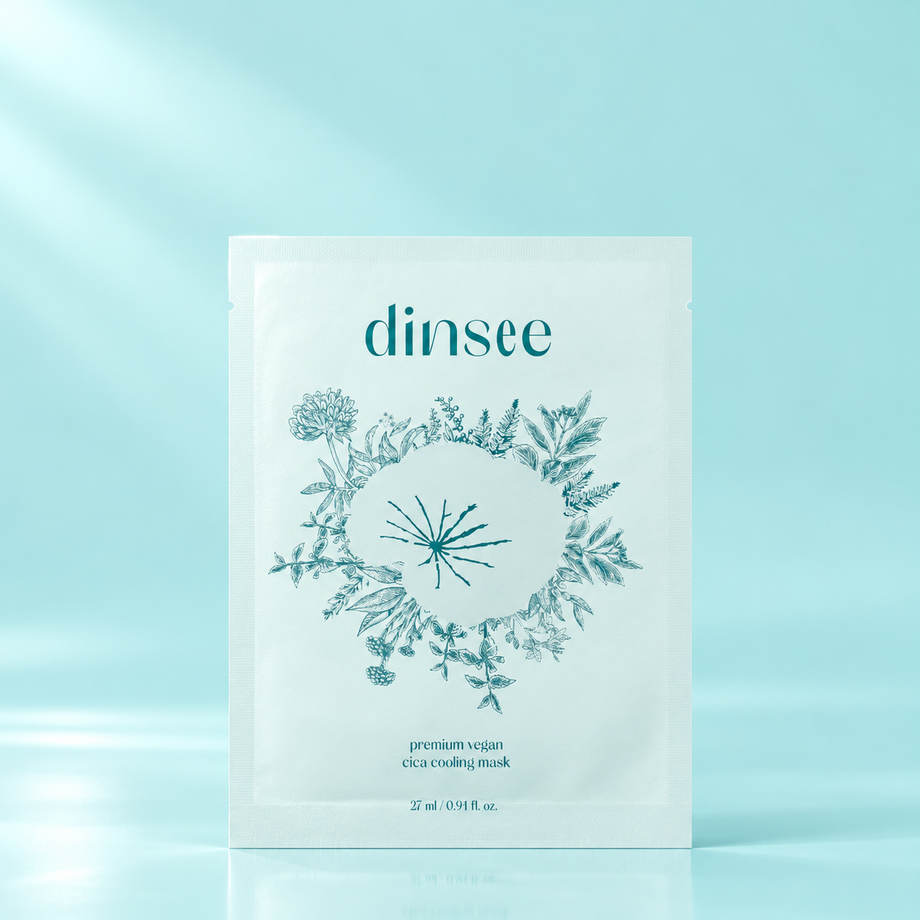 Охлаждающая тканевая маска для лица с экстрактом центеллы Dinsee, 27 мл